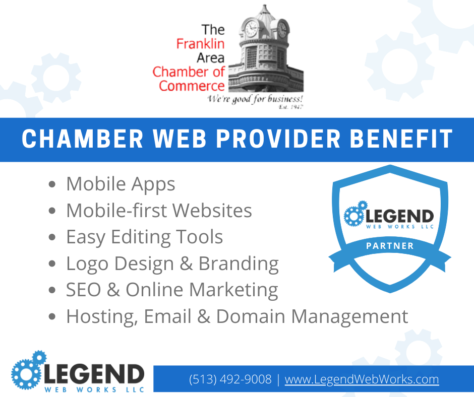 Legend Web Works and The Franklin Area Chamber of Commerce paternership graphic